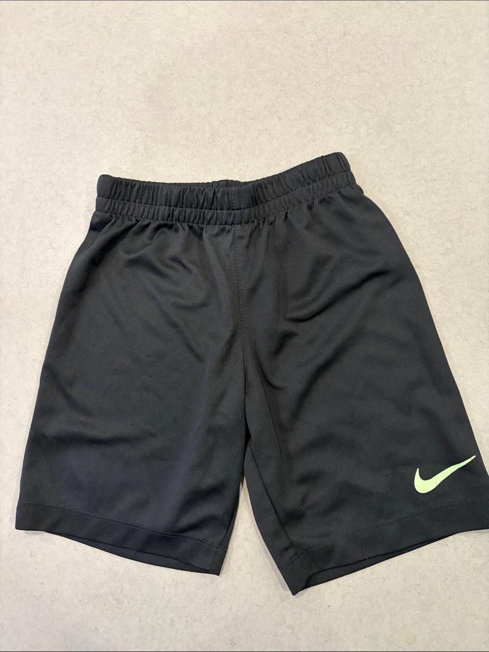 Nike Black Shorts with Lime Swoosh
